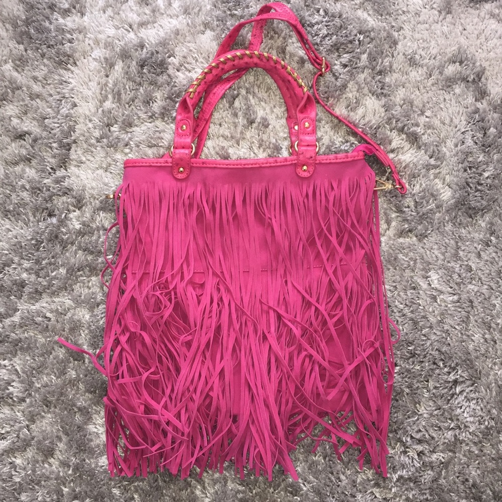 Pretty Pink FRINGE crossbody bag 💕